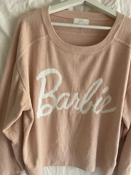Barefoot Dreams CozyChic Barbie Pullover luxury loungewear coquette Size XL - Picture 4 of 13
